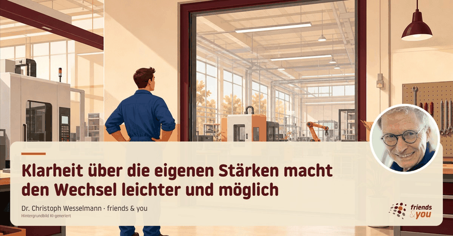 Beitragsbild zum LinkedIn-Beitrag von Dr. Christoph Wesselmann: Branchenwechsel ohne Arbeitslosigkeit — das Audi-Modell