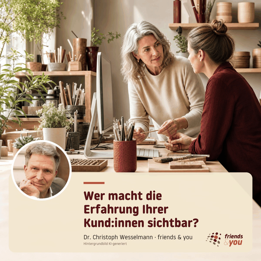 Titelbild des LinkedIn-Beitrags von Dr. Christoph Wesselmann: „Erfahrung, die mitwächst“ – Erfahrung älterer Kund:innen im Jobcenter als Potenzial