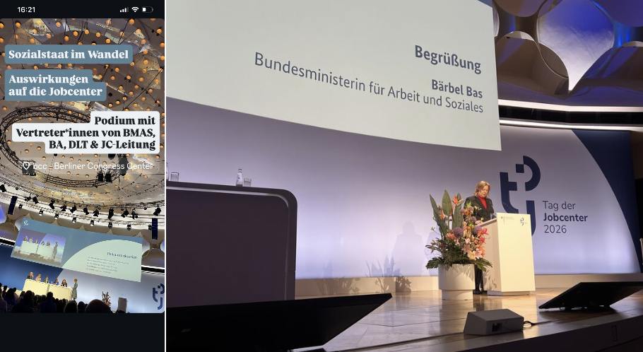 Tag der Jobcenter 2026 in Berlin — Sozialstaat im Wandel: Auswirkungen auf die Jobcenter mit Bundesarbeitsministerin Bärbel Bas